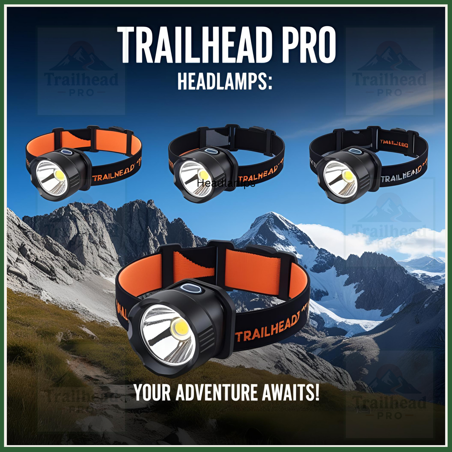 “Hands-free rechargeable headlamps with bright LEDs for hiking, camping, and outdoor use”