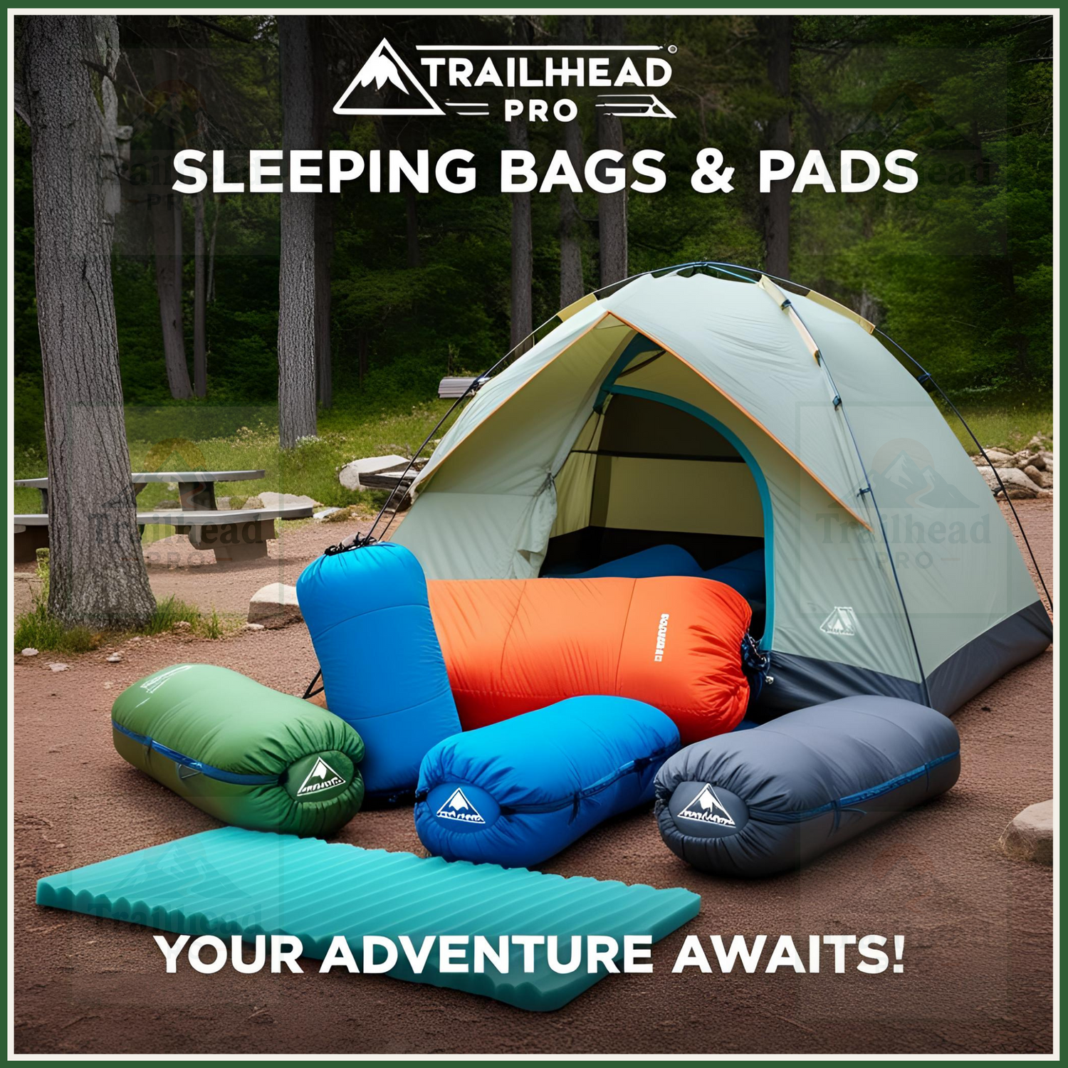 “Insulated sleeping bags and comfortable pads designed for outdoor camping and cold weather”